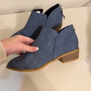 Stylish Blue Ankle Booties